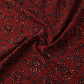 Kutch Hand Block Ajrakh Print Natural Dyed Cotton Fabric 01