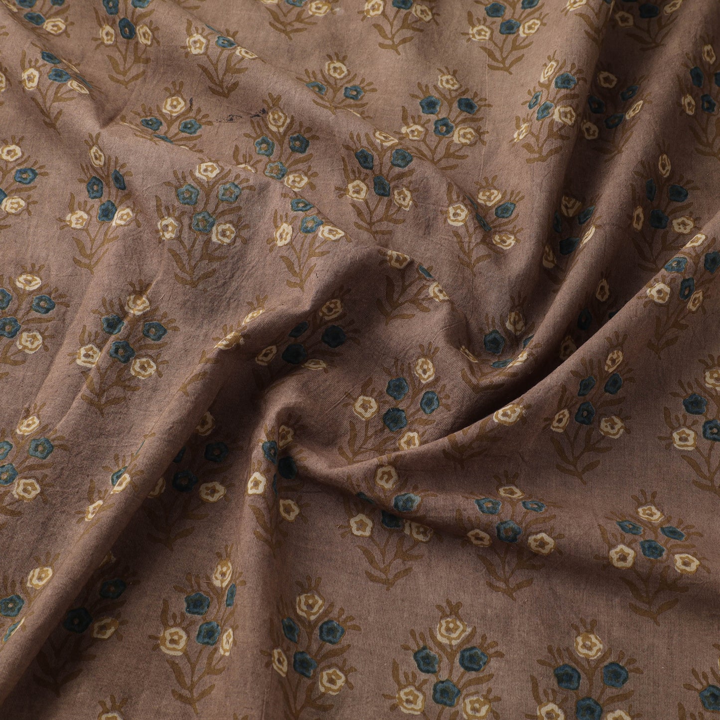 Kutch Hand Block Ajrakh Print Natural Dyed Cotton Fabric 02