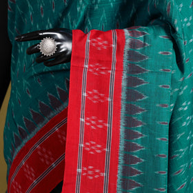 Green - ikat handloom cotton sambalpuri saree 14