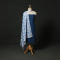 Jacquard Woven 2pc Cotton Unstitched Dress Material Kurta Set with Jewellery 01