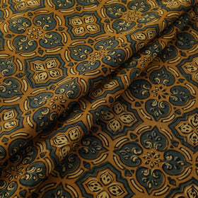 Kutch Hand Block Ajrakh Print Natural Dyed Cotton Fabric 06