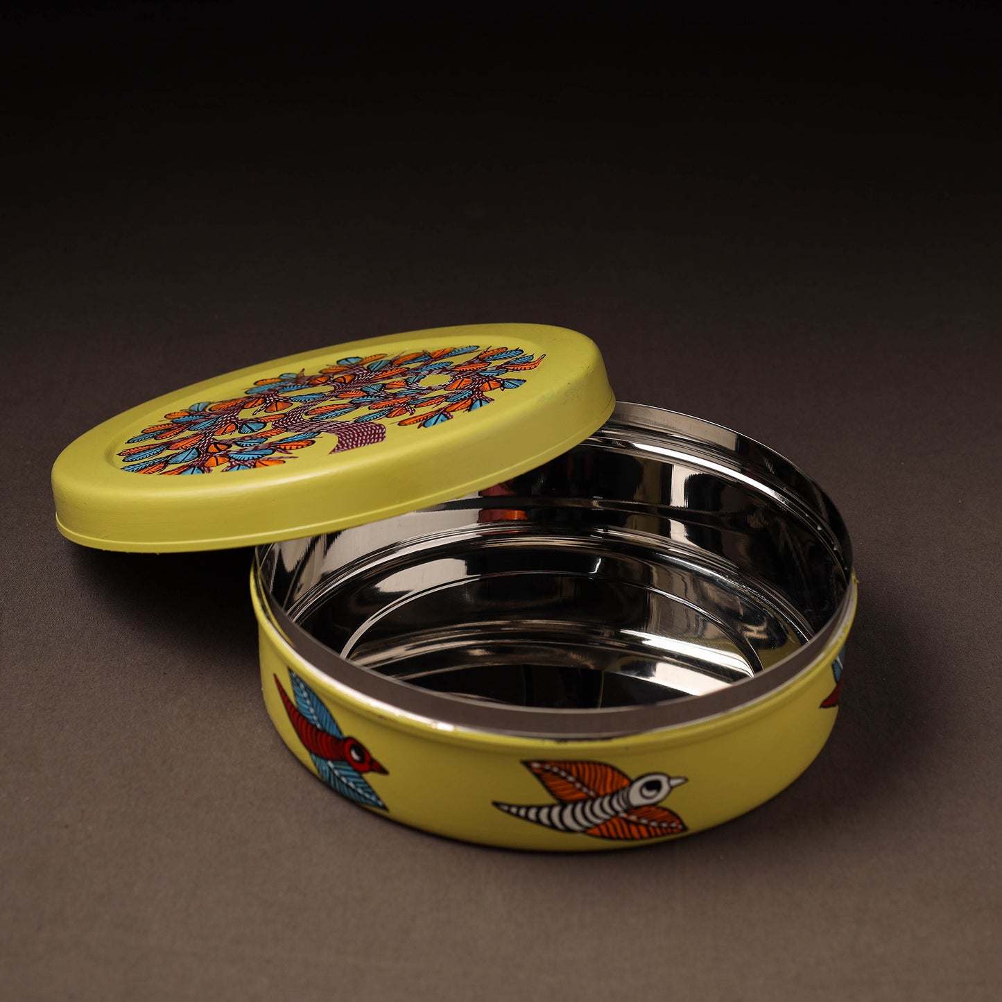 Gond Handpainted Stainless Steel Casserole 02