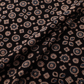 Kutch Hand Block Ajrakh Print Natural Dyed Cotton Fabric 07