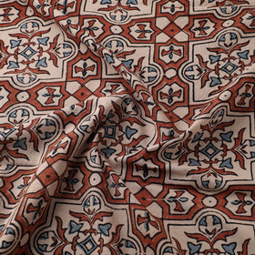 Kutch Hand Block Ajrakh Print Natural Dyed Cotton Fabric 11