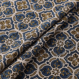 Kutch Hand Block Ajrakh Print Natural Dyed Cotton Fabric 12
