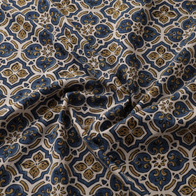 Kutch Hand Block Ajrakh Print Natural Dyed Cotton Fabric 12