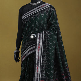 Green - ikat handloom cotton sambalpuri saree 19