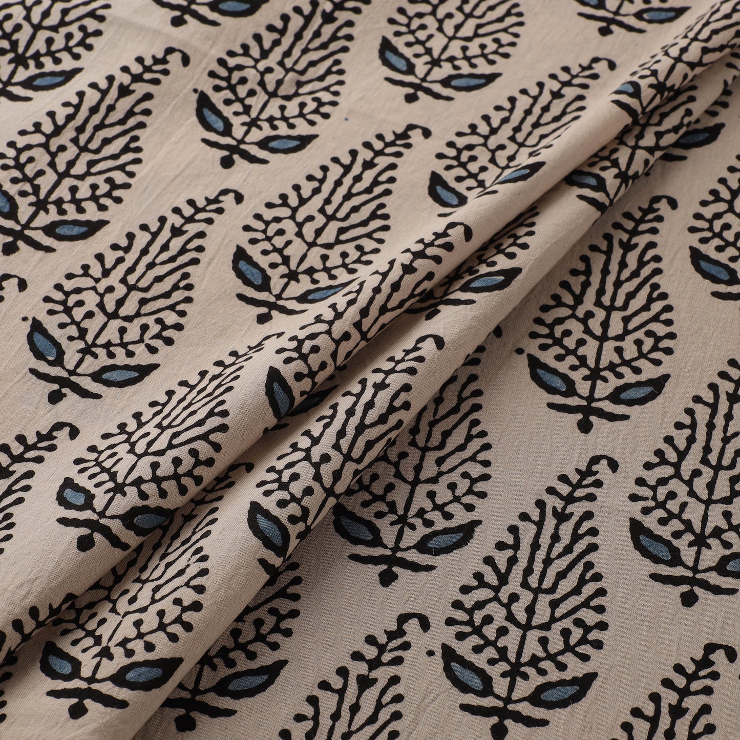 Kutch Hand Block Ajrakh Print Natural Dyed Cotton Fabric 13