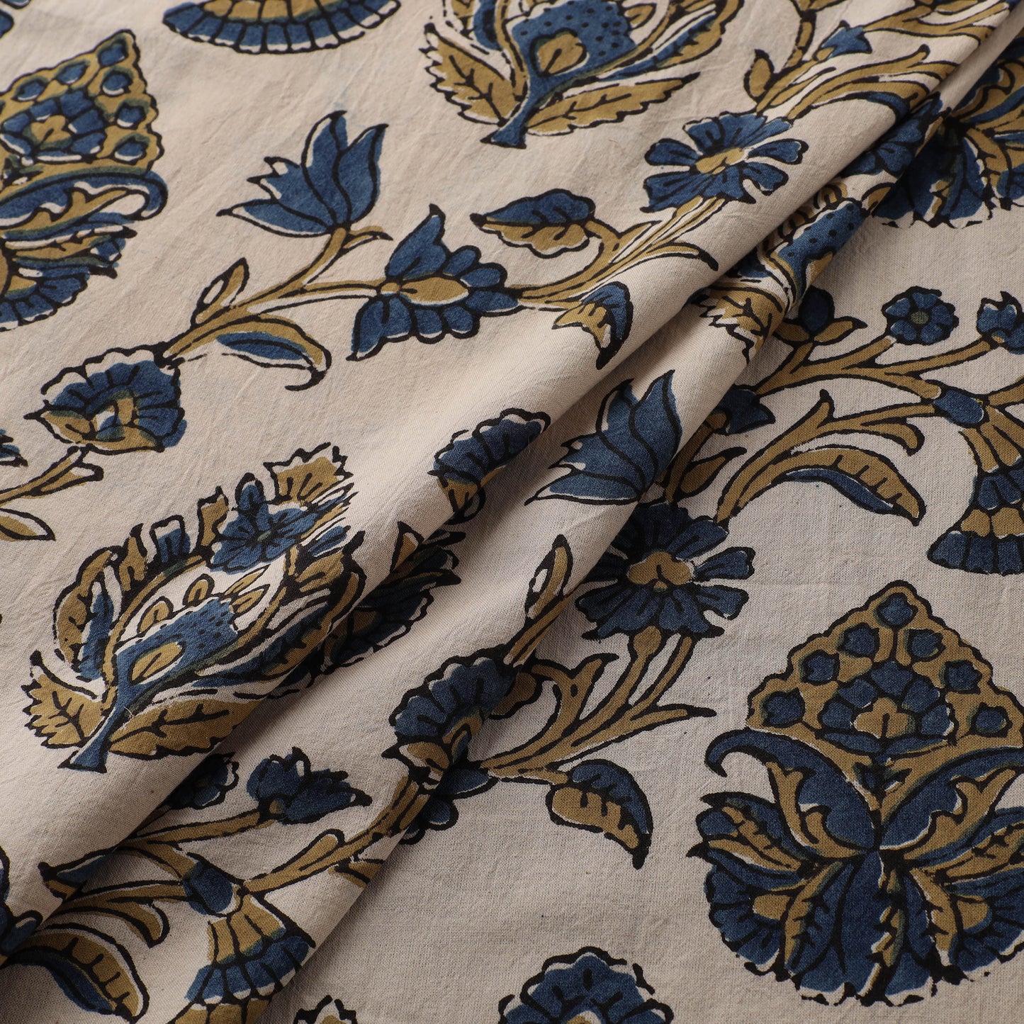 Kutch Hand Block Ajrakh Print Natural Dyed Cotton Fabric 14