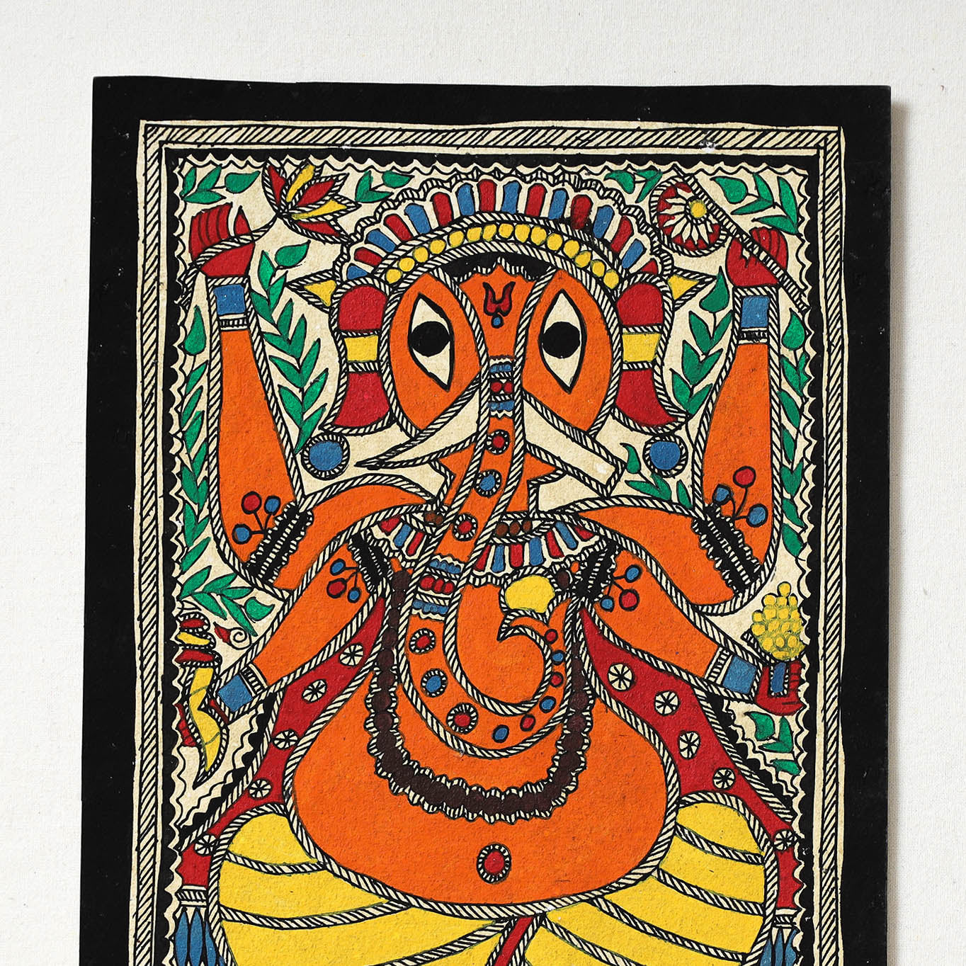 Handpainted Madhubani Painting by Hira Devi (11 x 7.5)