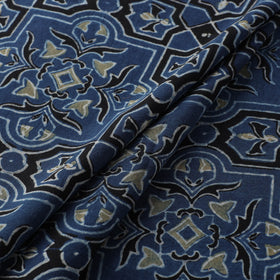 Kutch Hand Block Ajrakh Print Natural Dyed Cotton Fabric 18