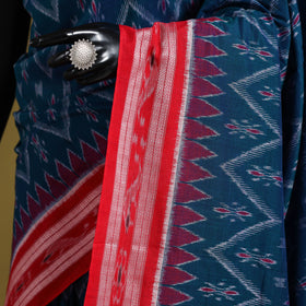 Blue - ikat handloom cotton sambalpuri saree 23