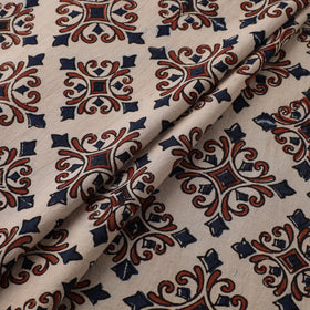 Kutch Hand Block Ajrakh Print Natural Dyed Cotton Fabric 22