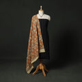 Jacquard Woven 2pc Cotton Unstitched Dress Material Kurta Set with Jewellery 08