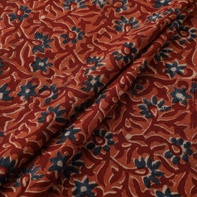 Pedana Hand Block Print Natural Dyed Cotton Kalamkari Fabric 04