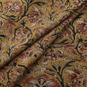 Pedana Hand Block Print Natural Dyed Cotton Kalamkari Fabric 10