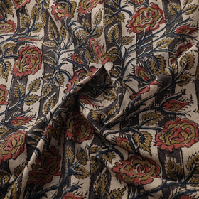 Pedana Hand Block Print Natural Dyed Cotton Kalamkari Fabric 12