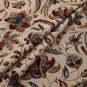 Pedana Hand Block Print Natural Dyed Cotton Kalamkari Fabric 20