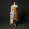 Jacquard Woven 2pc Cotton Unstitched Dress Material Kurta Set with Jewellery 14
