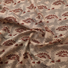 Pedana Hand Block Print Natural Dyed Cotton Kalamkari Fabric 25