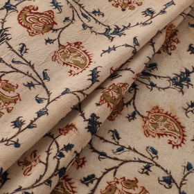 Pedana Hand Block Print Natural Dyed Cotton Kalamkari Fabric 28