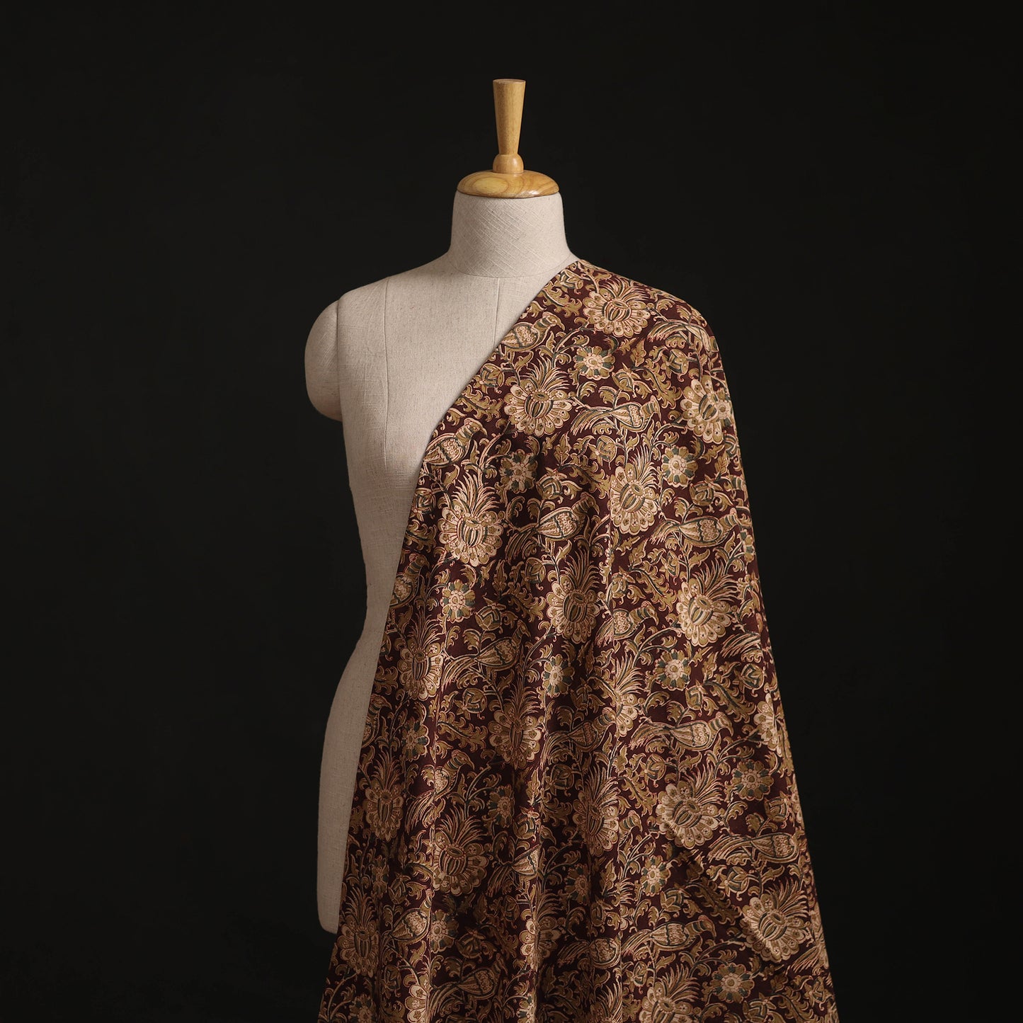 Pedana Hand Block Print Natural Dyed Cotton Kalamkari Fabric 33