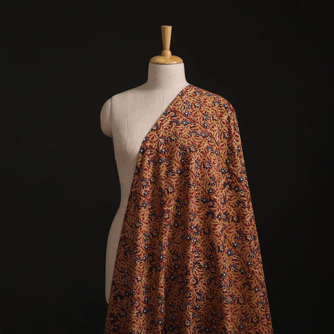 Pedana Hand Block Print Natural Dyed Cotton Kalamkari Fabric 32