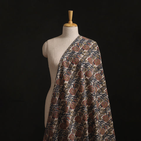 Pedana Hand Block Print Natural Dyed Cotton Kalamkari Fabric 12