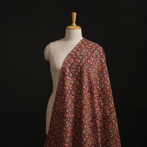 Pedana Hand Block Print Natural Dyed Cotton Kalamkari Fabric 07