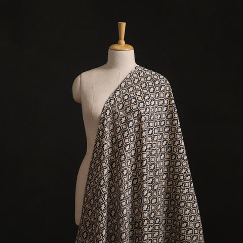 Pedana Hand Block Print Natural Dyed Cotton Kalamkari Fabric 06