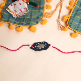  Handmade Pearl Fabric Rakhi (Set of 2)