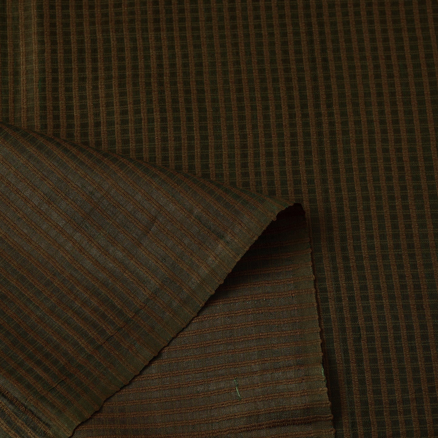 Tussar Silk Checks Handloom Fabric