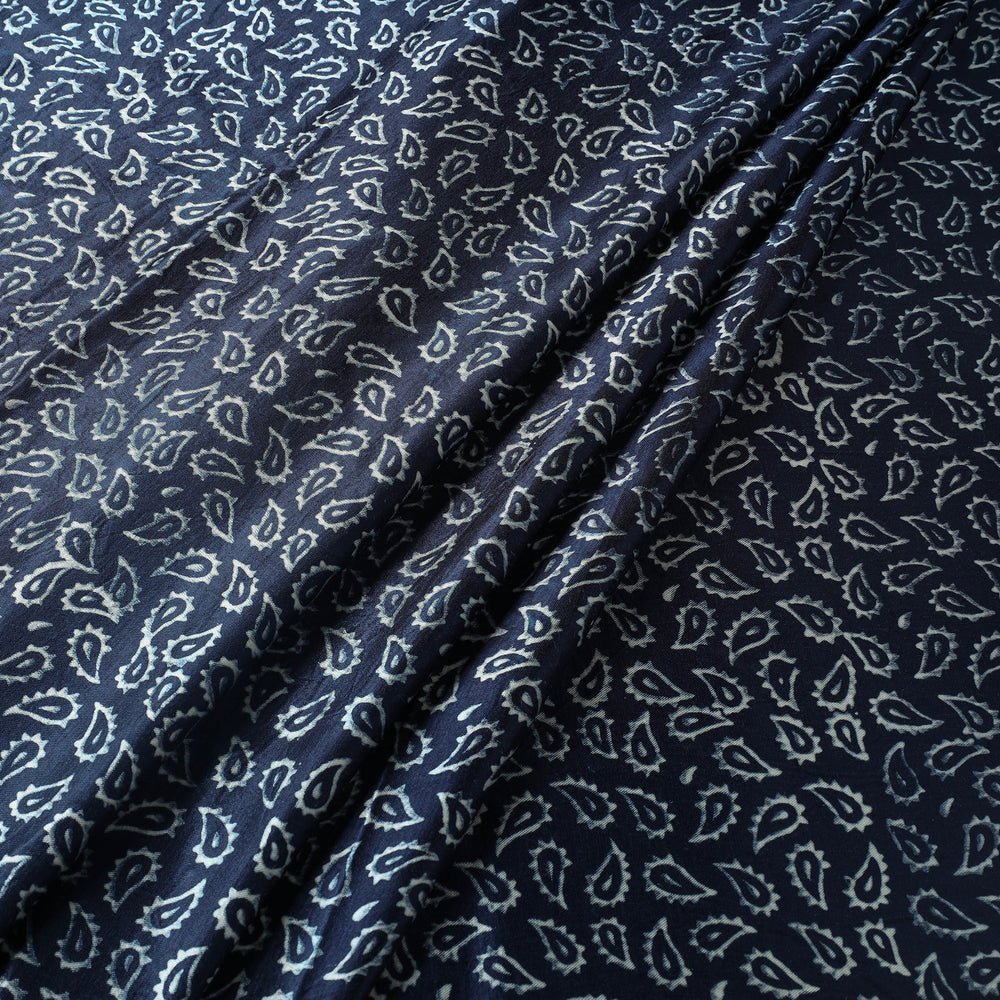 block printed silk fabric 