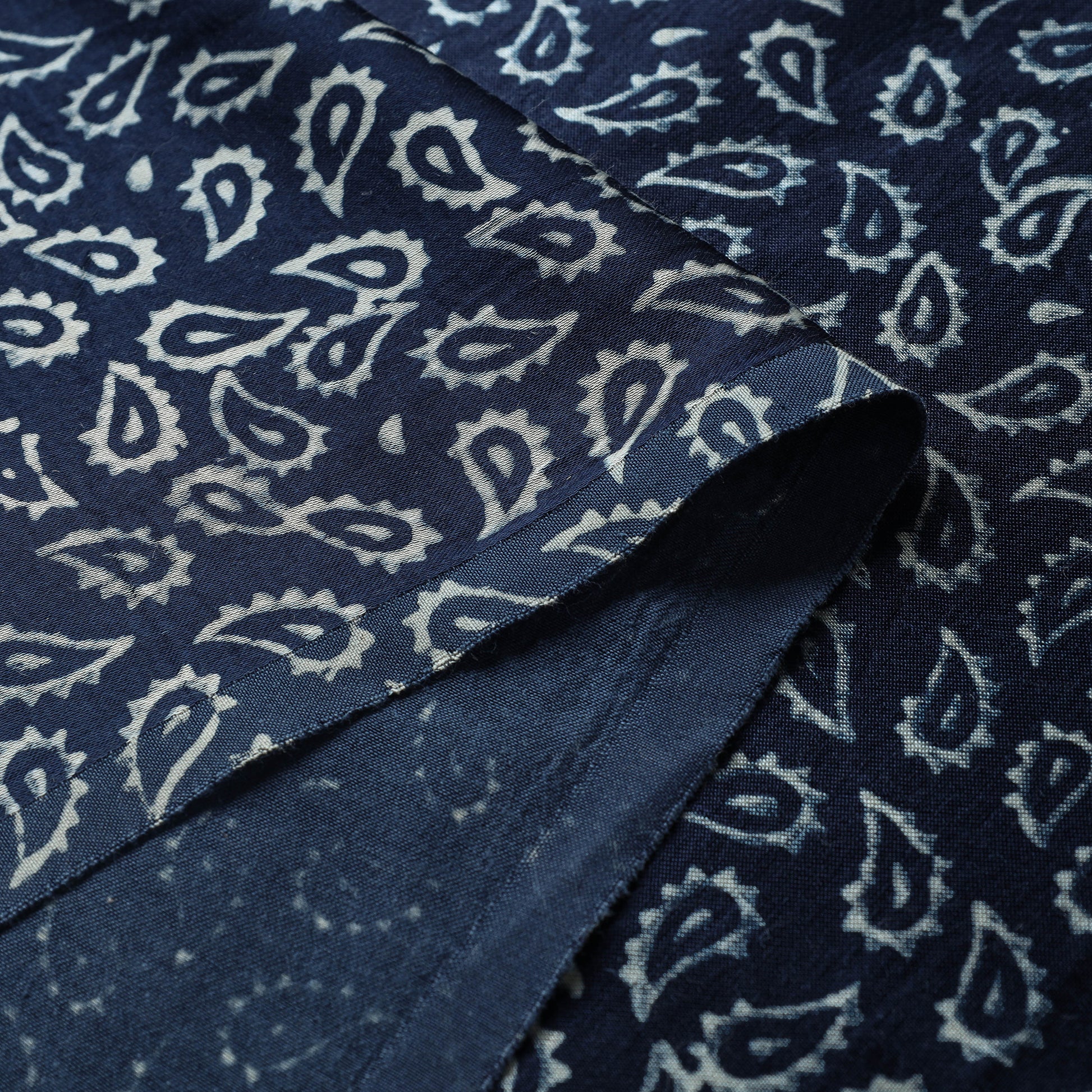 Mashru Silk Kutch Hand Block Printed Fabric