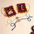  Handmade GS & Stone Work Jute Rakhi (Set of 2)