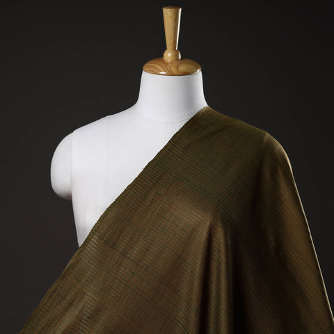  Vidarbha Tussar Silk Checks Handloom Fabric 