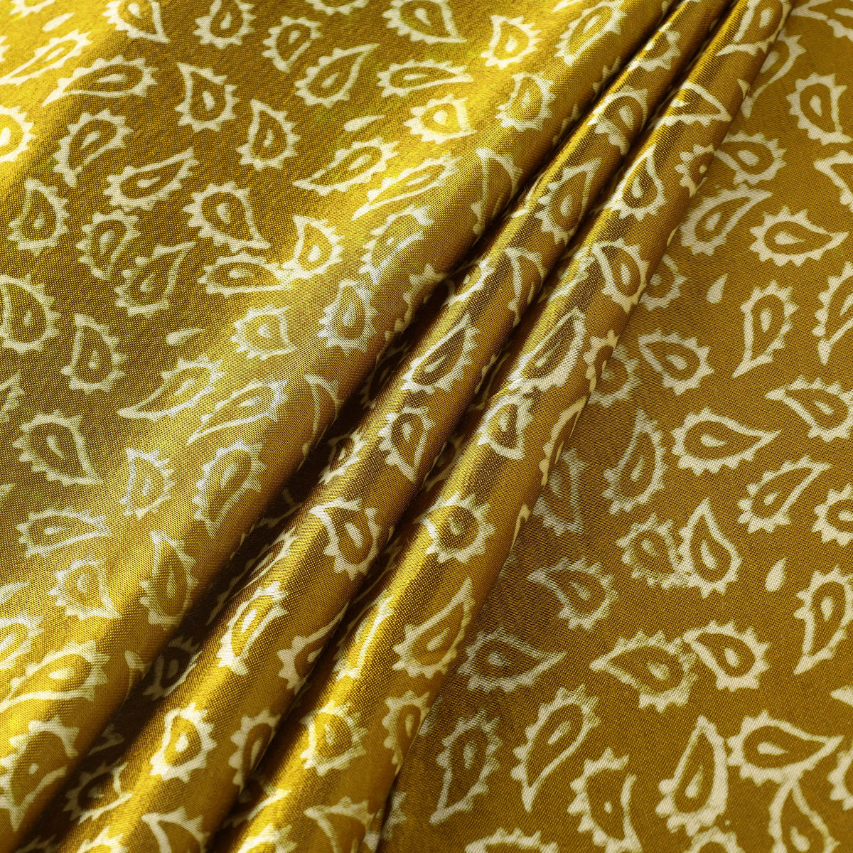 block printed silk fabric