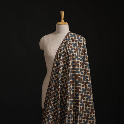 Kutch Hand Block Ajrakh Print Natural Dyed Cotton Fabric 48
