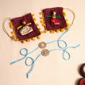  Handmade Bead & Stone Work Jute Rakhi (Set of 2)