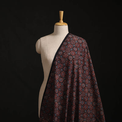 Kutch Hand Block Ajrakh Print Natural Dyed Cotton Fabric 46