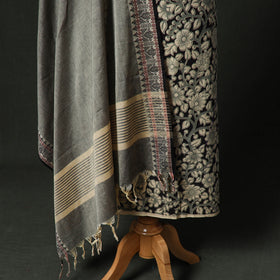 Kalamkari Printed Cotton 2pc Unstitched Dress Material Kurta Set with Jewellery 28