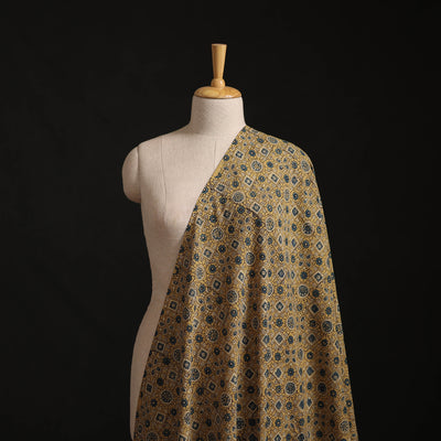 Kutch Hand Block Ajrakh Print Natural Dyed Cotton Fabric 43