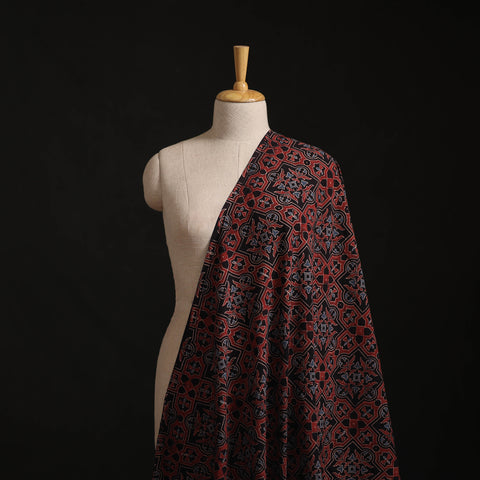 Kutch Hand Block Ajrakh Print Natural Dyed Cotton Fabric 39