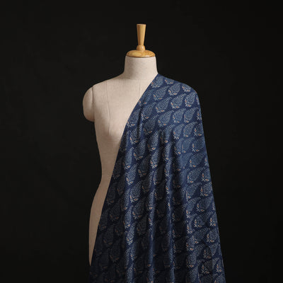 Kutch Hand Block Ajrakh Print Natural Dyed Cotton Fabric 36