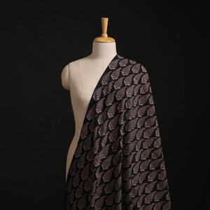 Black - Kutch Hand Block Ajrakh Print Natural Dyed Cotton Fabric 35