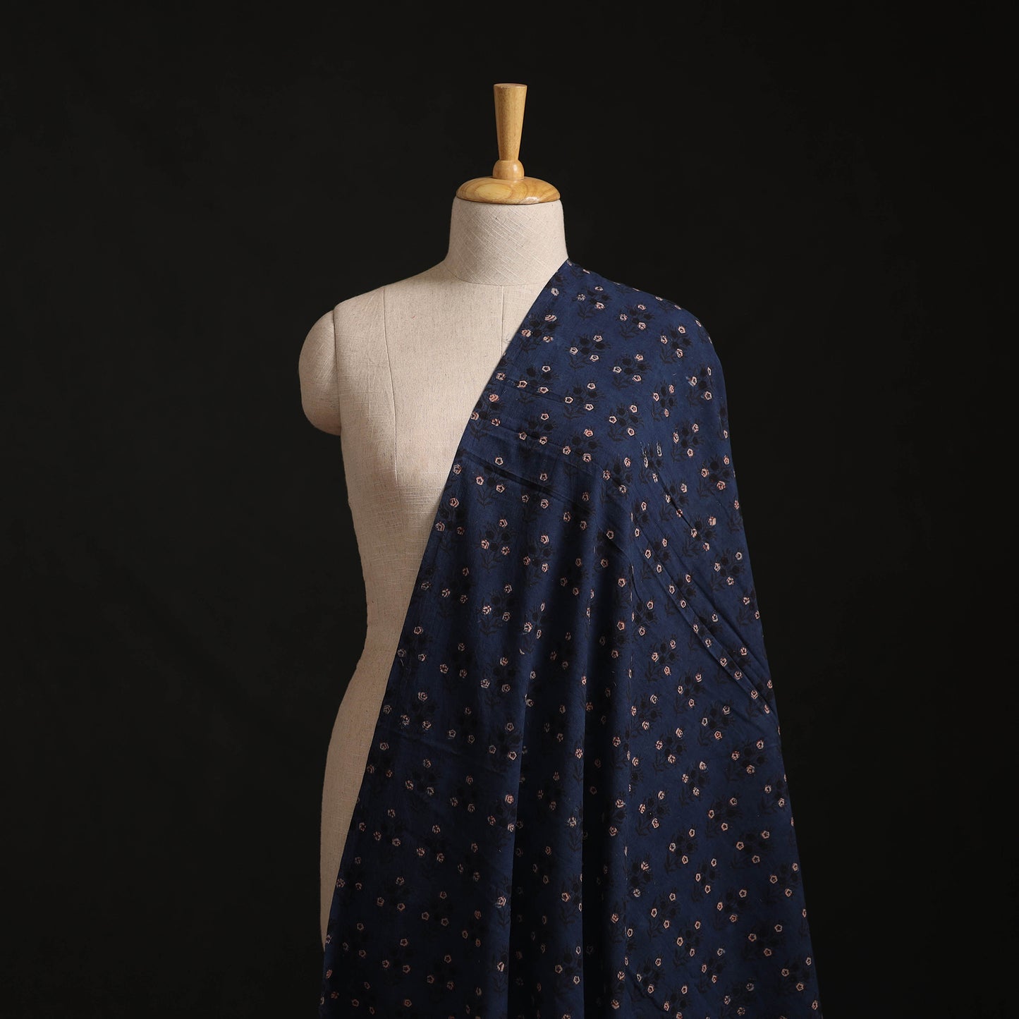 Kutch Hand Block Ajrakh Print Natural Dyed Cotton Fabric 33