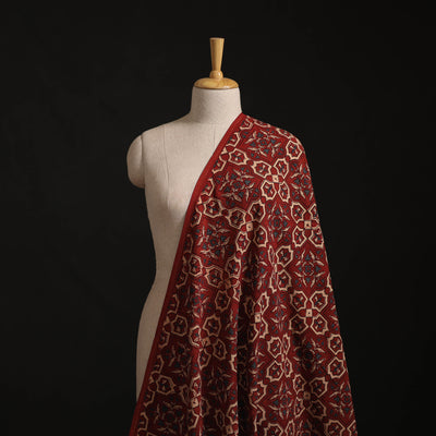 Kutch Hand Block Ajrakh Print Natural Dyed Cotton Fabric 27