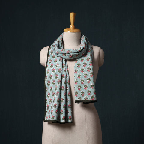 Hand Block Print Cotton Sanganeri Stole 18