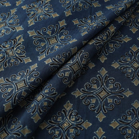Kutch Hand Block Ajrakh Print Natural Dyed Cotton Fabric 26