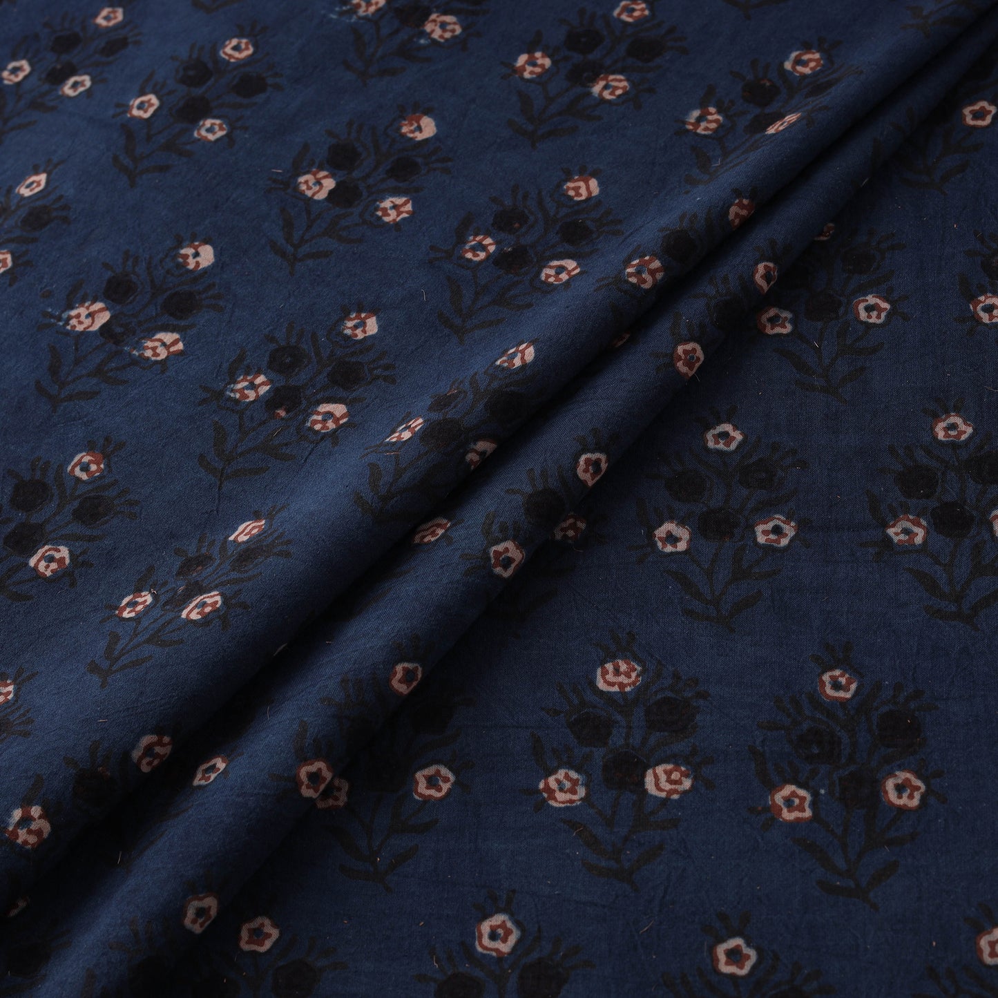 Kutch Hand Block Ajrakh Print Natural Dyed Cotton Fabric 33